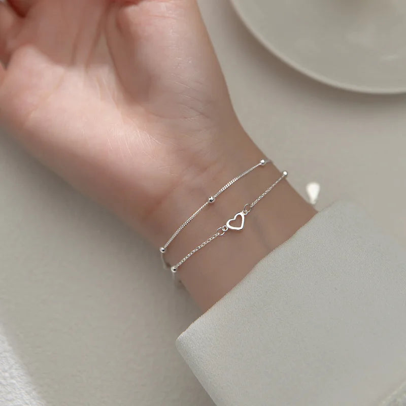 925 Silver Diamond-Studded Bracelet