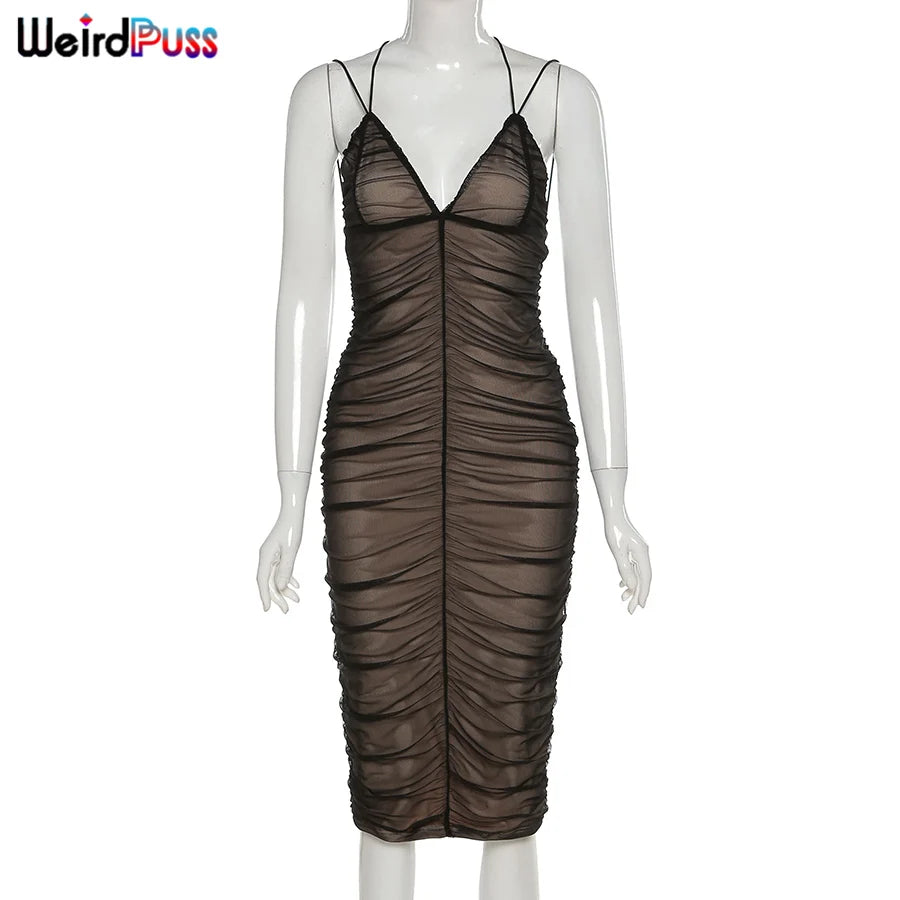 Double Layer Backless Dress