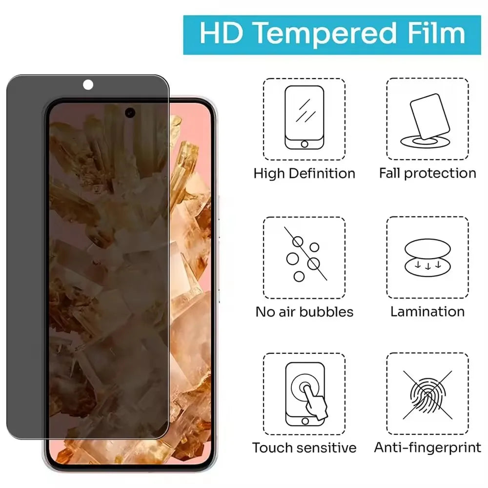 3Pcs Privacy Tempered Glass For Vivo Y21S Y76 Y25 Y1S Y22S Y32 Y35 4G 5G Screen Protector