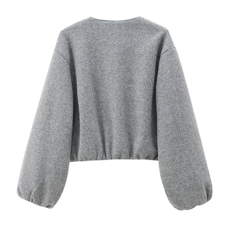 Faux Wool Bomber