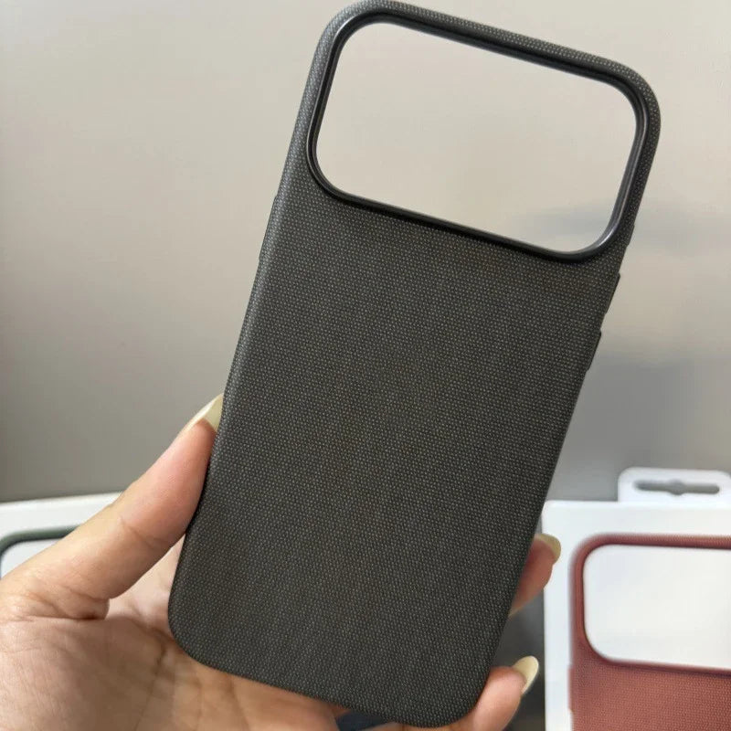 2025 New Original Cloth Texture Business Phone Case for IPhone 17 Pro Max Air Invisible Magnetic Charging Protection Cover Gifts