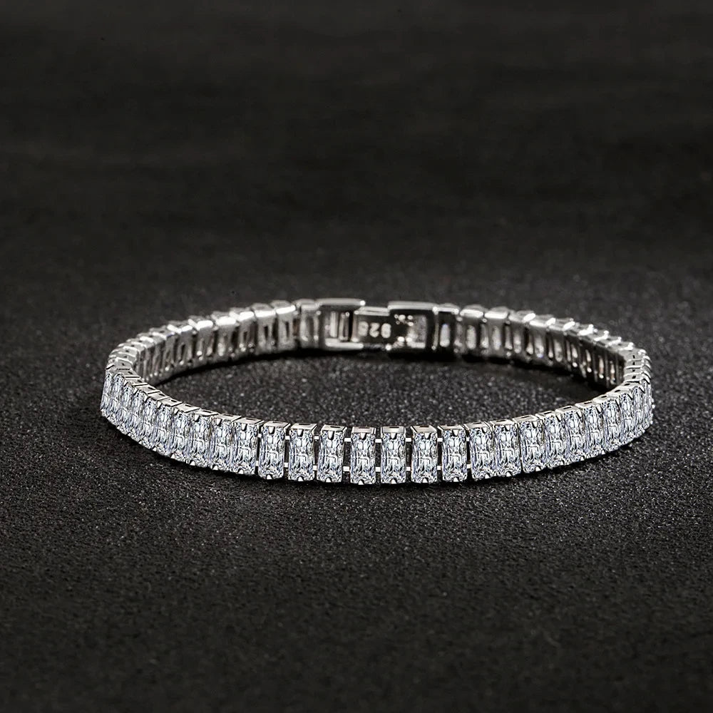 925 Sterling Silver fine Crystal Bracelet