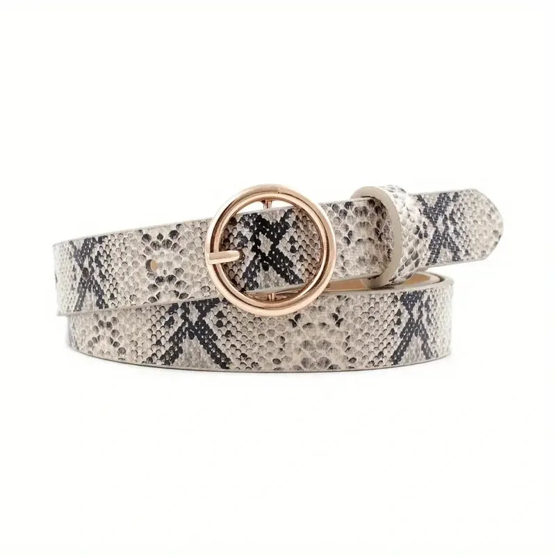 Leopard and Snake Print Belt