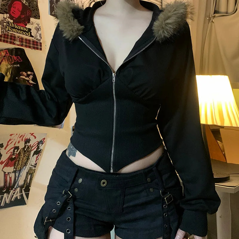 Goth Faux Hoodie