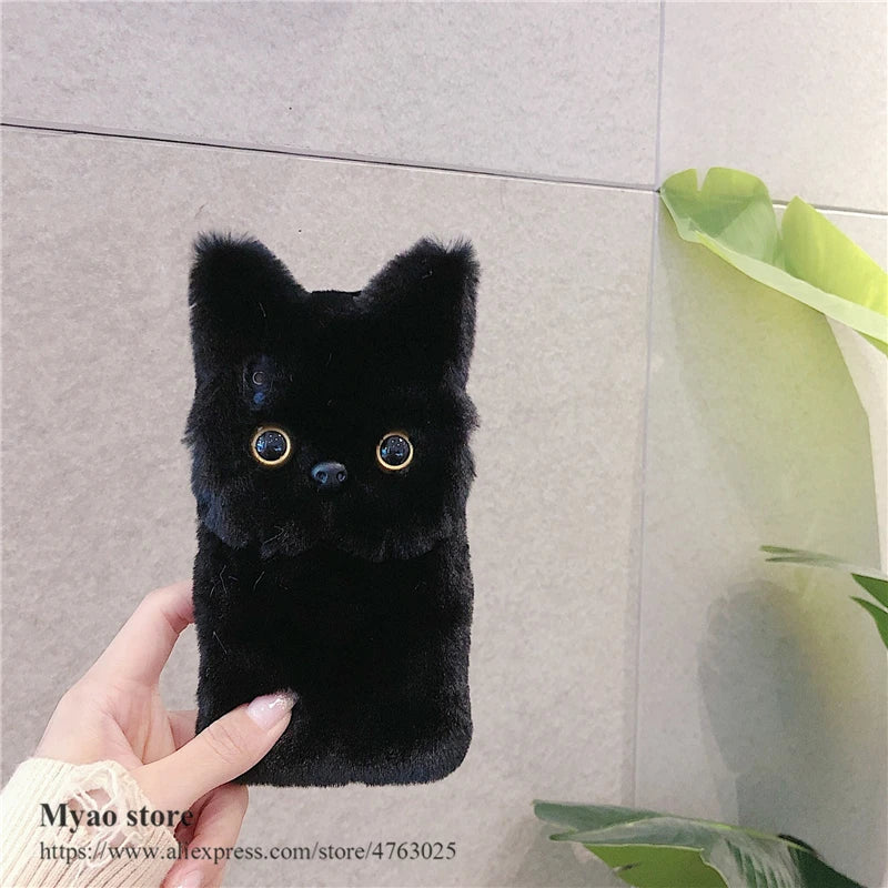 3D Cat Case For Motorola Moto G15 G35 G55 G75 G85 G84 G73 G53 G54 G34 G24 G14 G23 G13 G22 G52 G32 G62 G82 G42 G72 Cute Fur Cover