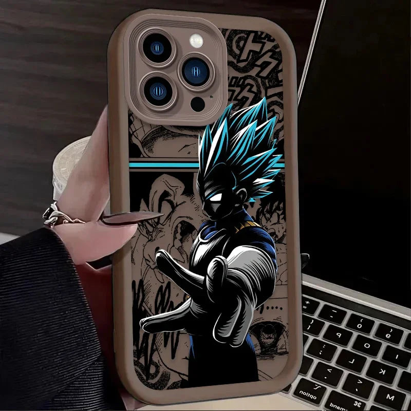 Cool Man Anime DBZ Phone Case for iPhone 12 13 14 15 Pro Max 2020 Shockproof Soft Matte Silicone Cover