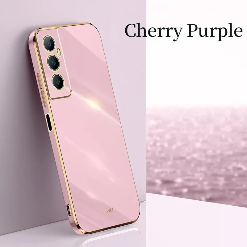 6d Luxury Phone Case For OPPO Realme C75 C30s C31 C35 C51 C53 C55 4G C63 C65 C67 14x Soft Silicone Shockproof Back Cover Cases