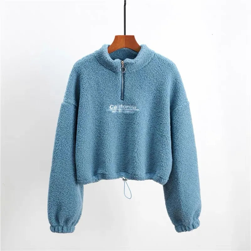 Letter Velvet Hoodie