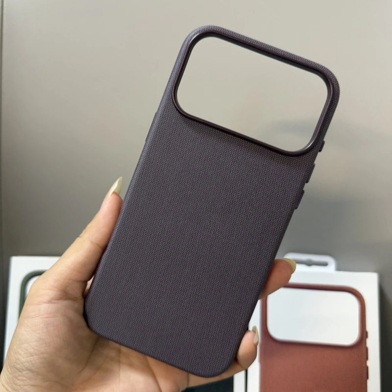 2025 New Original Cloth Texture Business Phone Case for IPhone 17 Pro Max Air Invisible Magnetic Charging Protection Cover Gifts