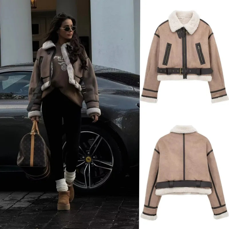 Synthetic Sheepskin Coat