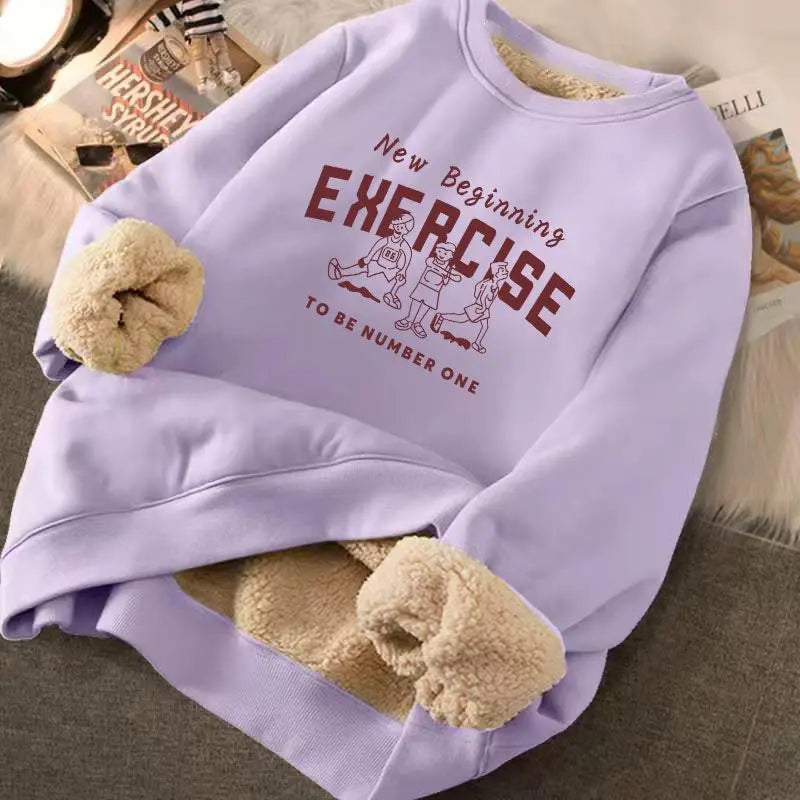 Fleece Letter Sweatshirt