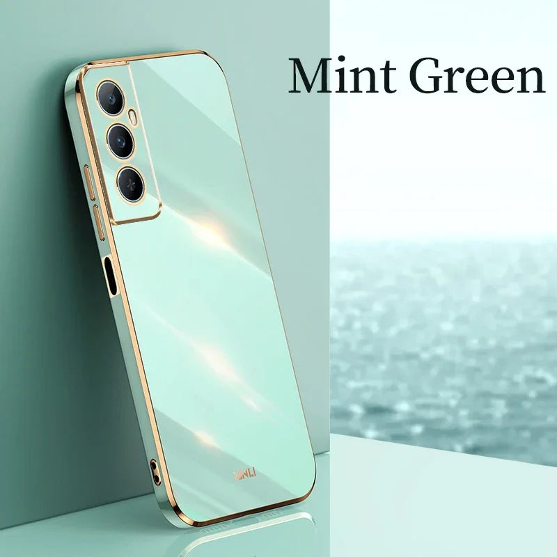 6d Luxury Phone Case For OPPO Realme C75 C30s C31 C35 C51 C53 C55 4G C63 C65 C67 14x Soft Silicone Shockproof Back Cover Cases