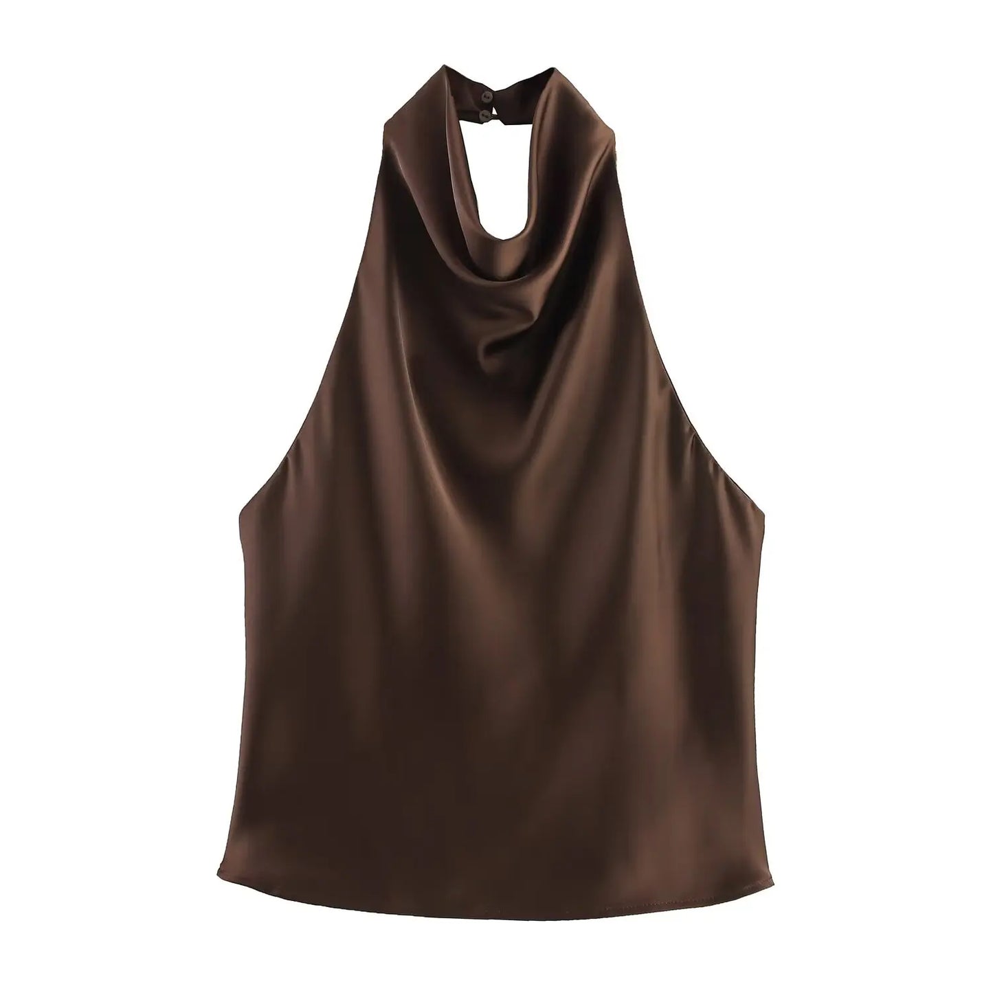 Backless Button Top