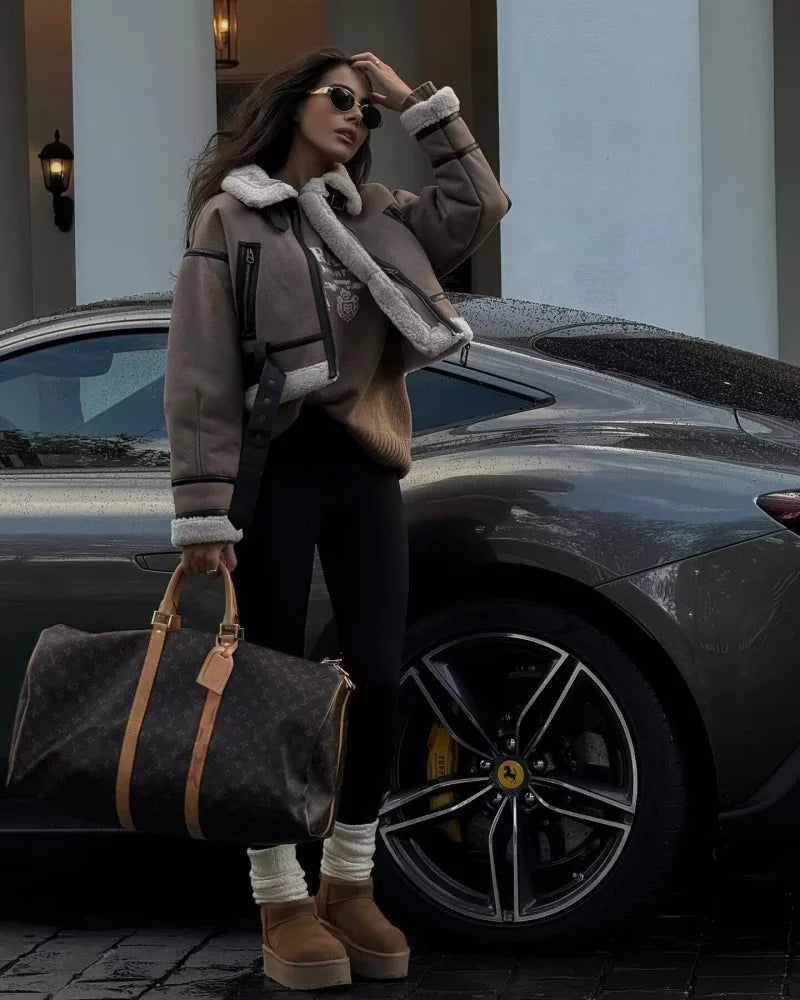 Synthetic Sheepskin Coat