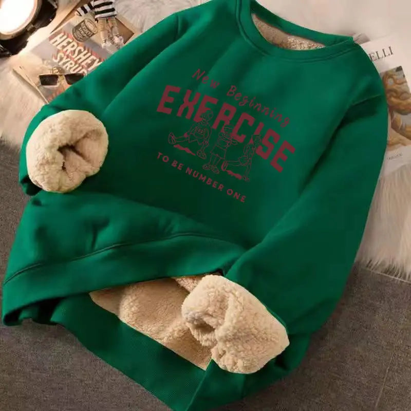 Fleece Letter Sweatshirt