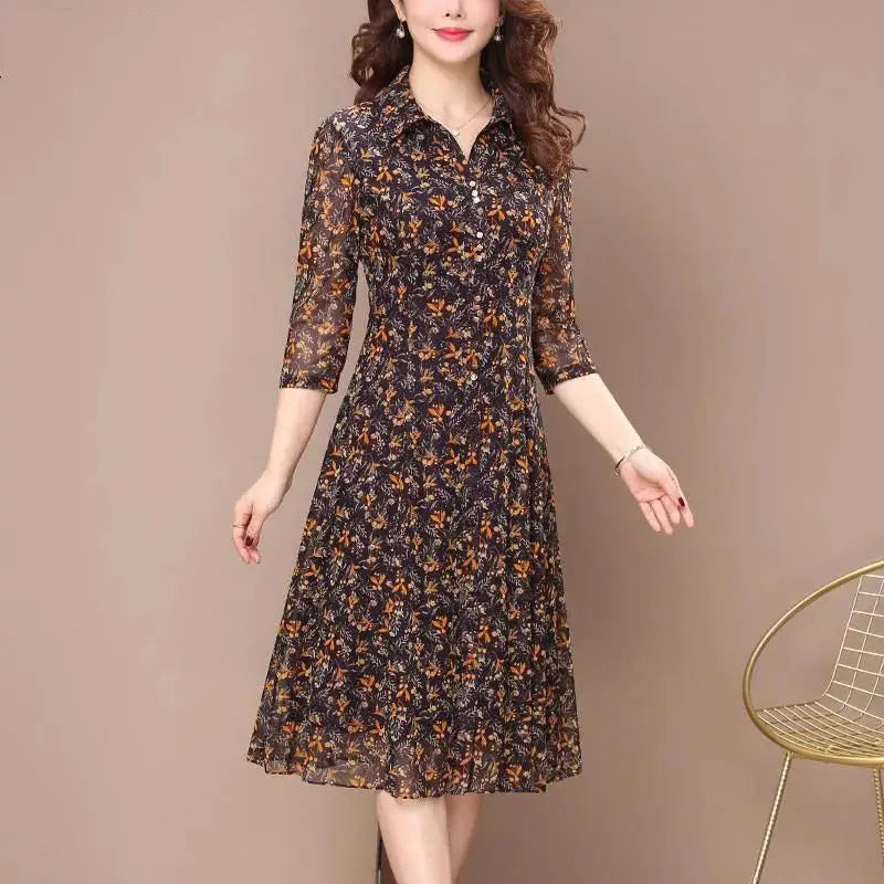 Turndown Collar Dress