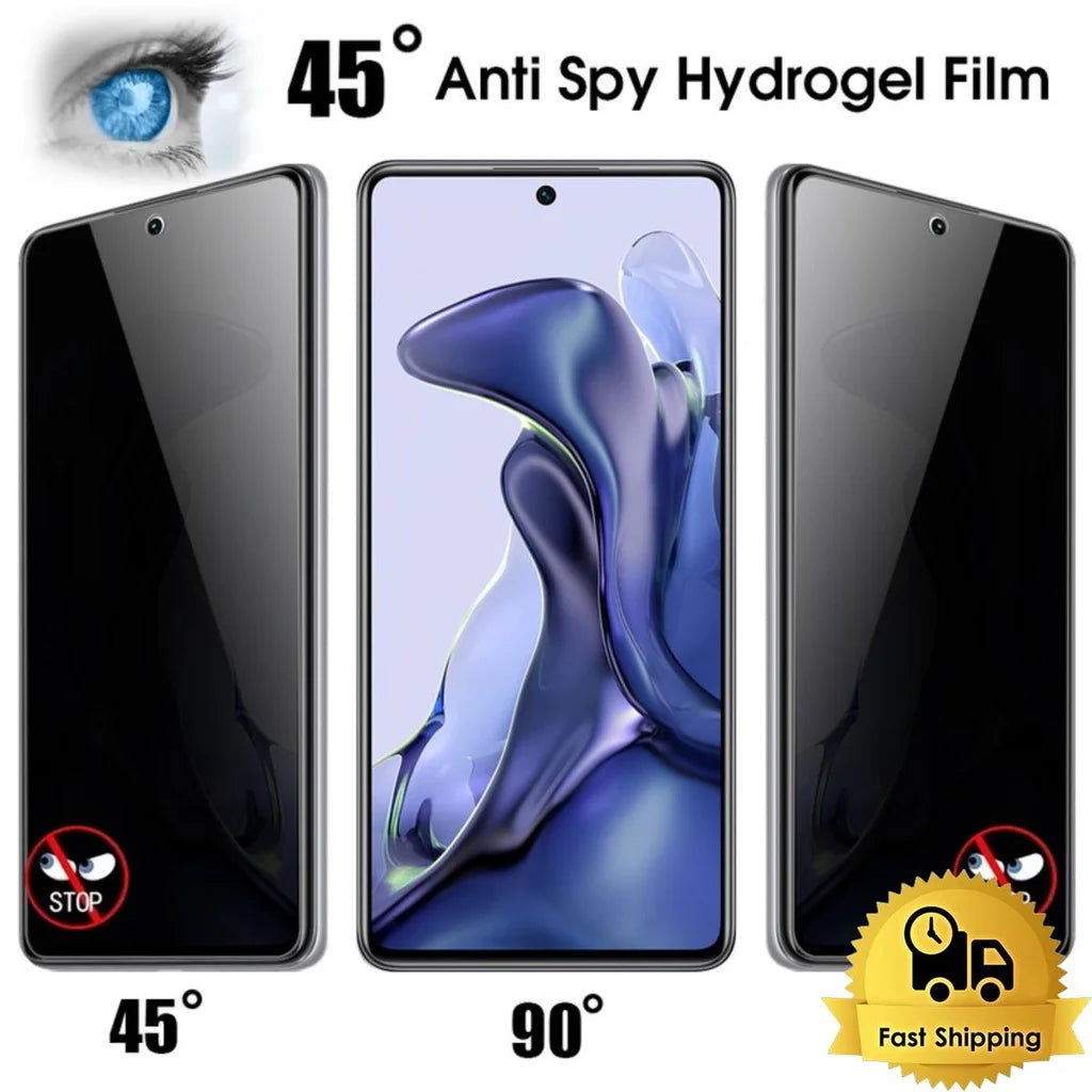 3Pcs Privacy Tempered Glass For Vivo Y21S Y76 Y25 Y1S Y22S Y32 Y35 4G 5G Screen Protector
