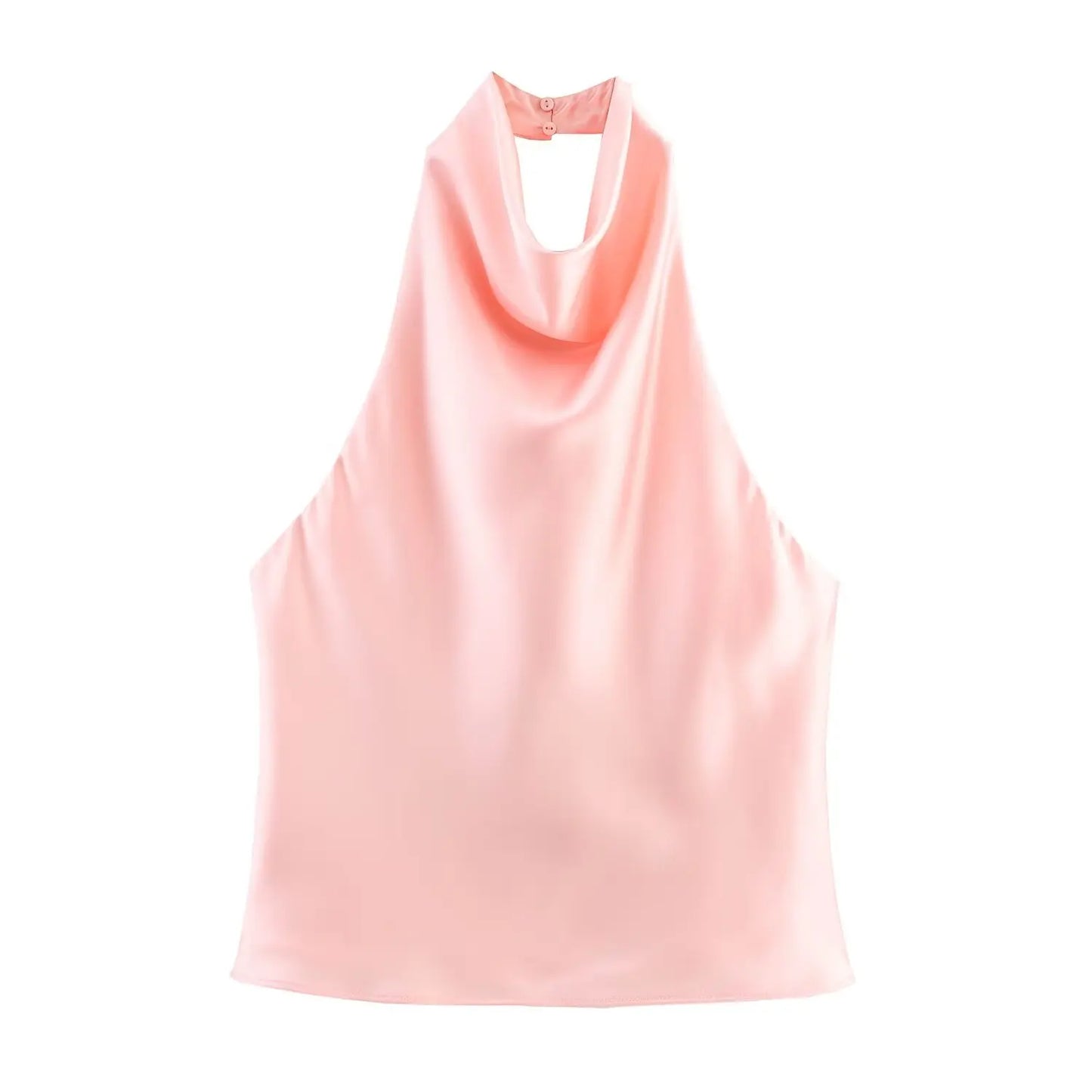 Backless Button Top