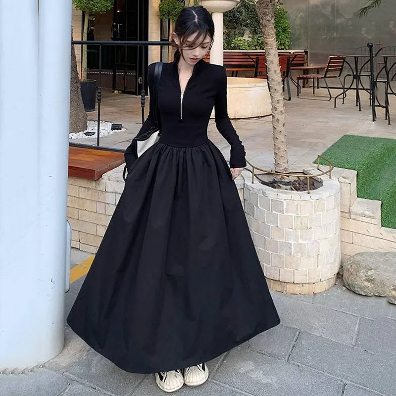 Turtleneck A-Line Dress