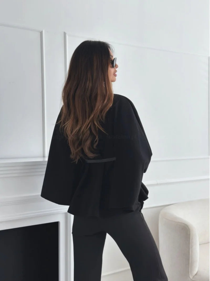 Batwing Sleeve Coat