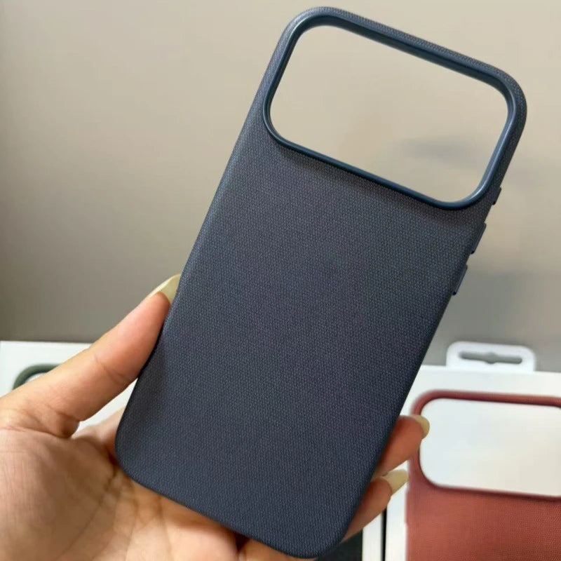 2025 New Original Cloth Texture Business Phone Case for IPhone 17 Pro Max Air Invisible Magnetic Charging Protection Cover Gifts