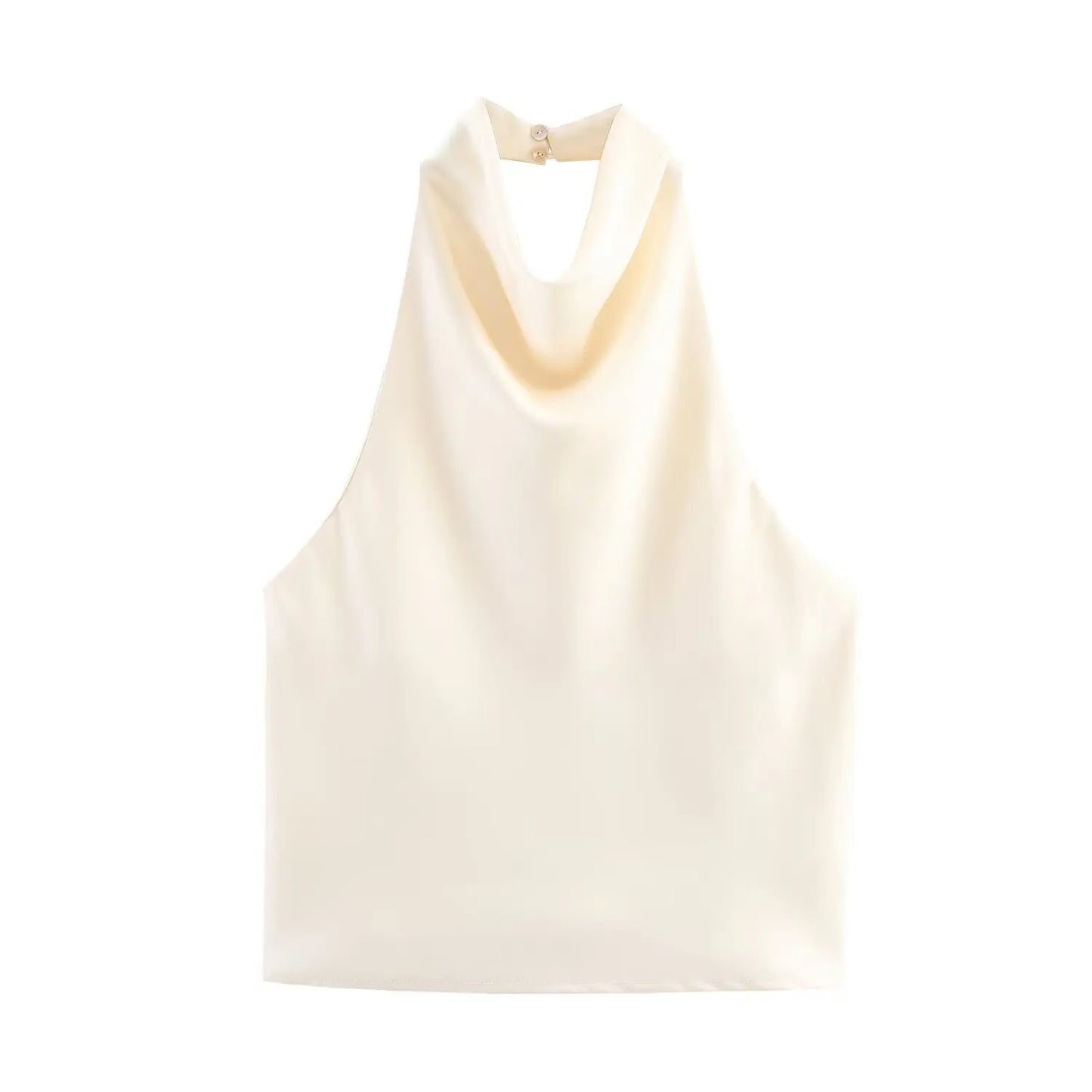 Backless Button Top