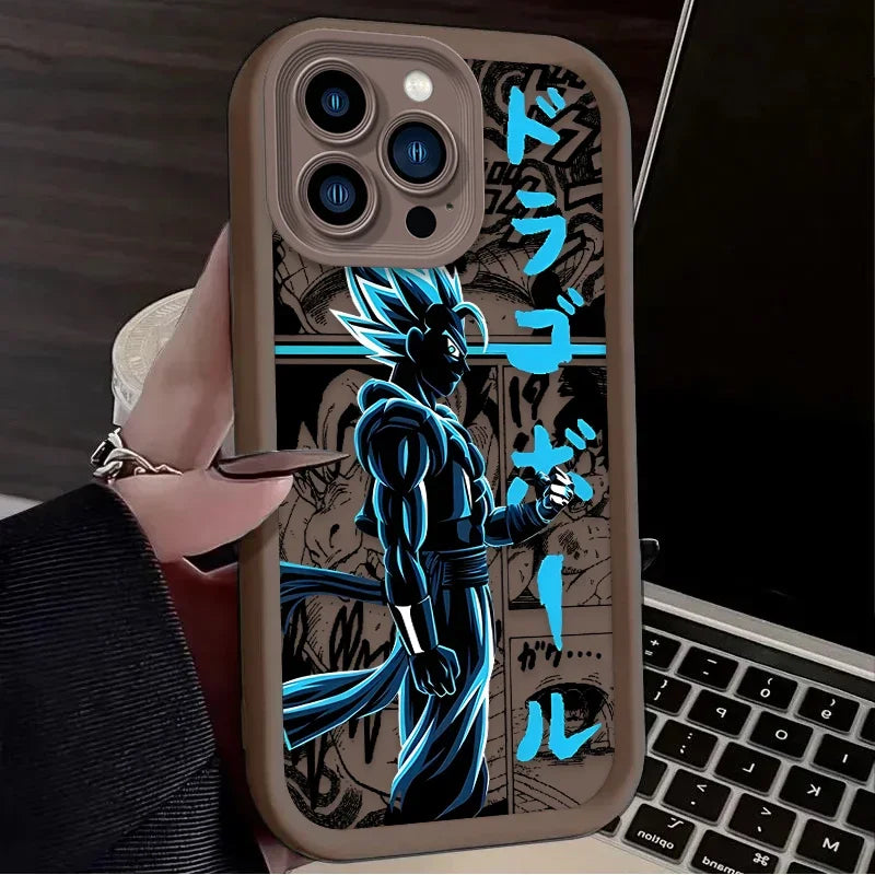 Cool Man Anime DBZ Phone Case for iPhone 12 13 14 15 Pro Max 2020 Shockproof Soft Matte Silicone Cover