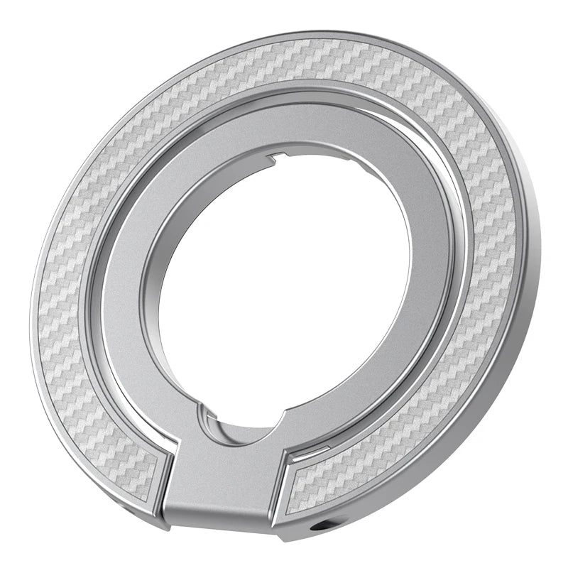 Magnetic Phone Finger Ring Holder for Magsafe Cellphone Double-sided Magnet Stand Carbon Fiber Double Ring Buckle for iPhone 17