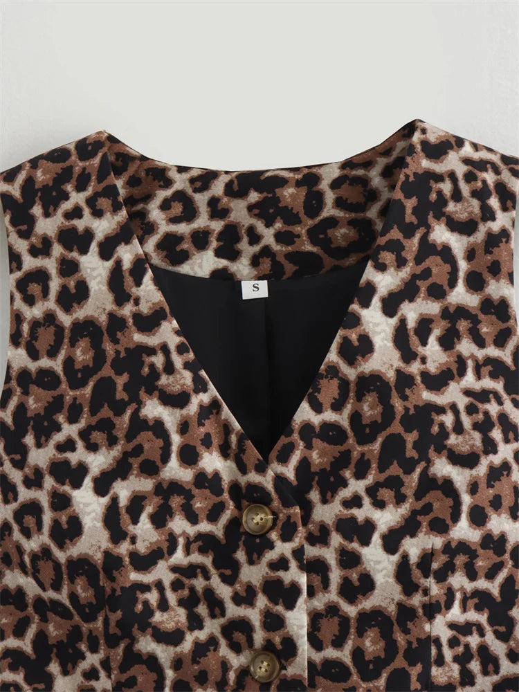 Leopard Print Vest