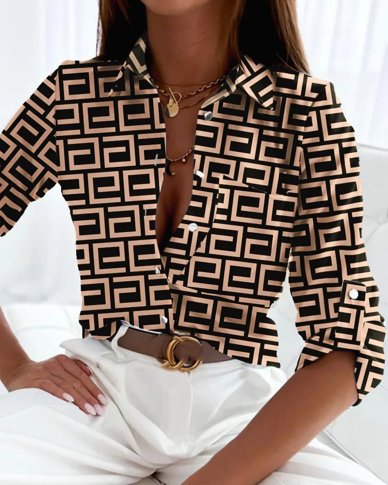 Stripe Print Blouse