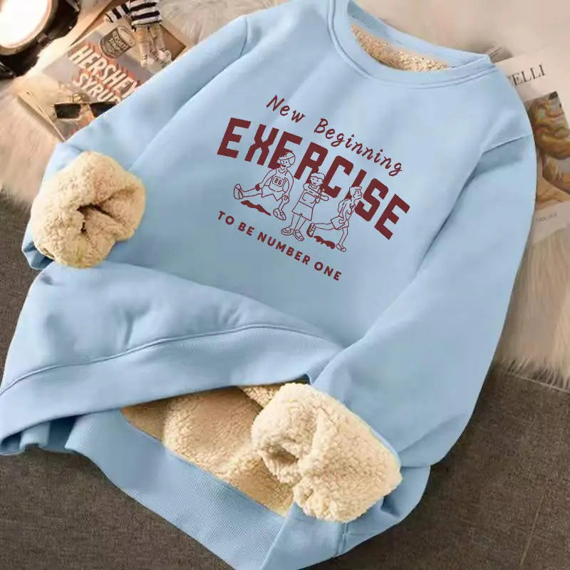 Fleece Letter Sweatshirt