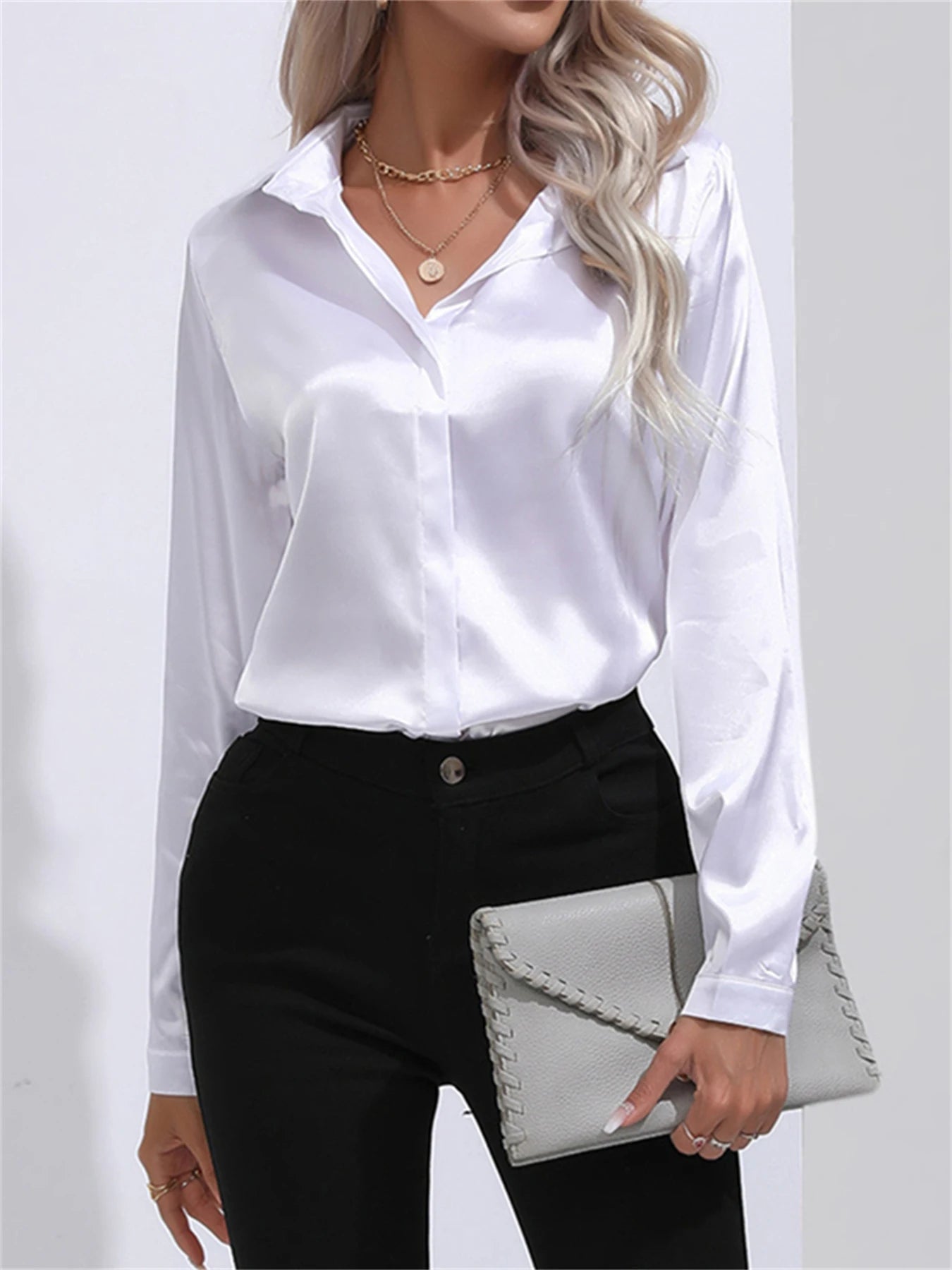Satin Office Shirt