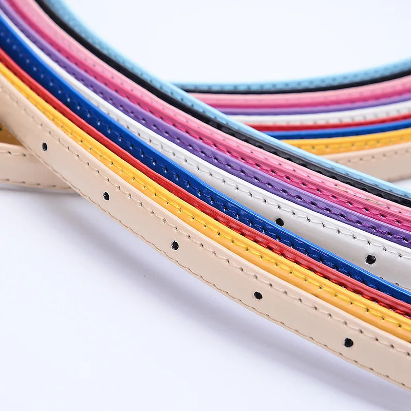Candy Color Leather Belt