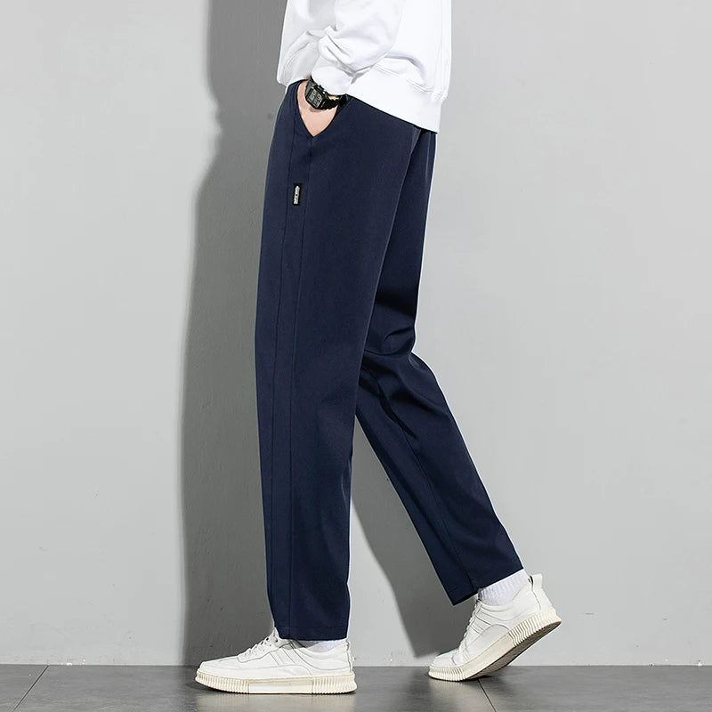 Elastic Straight Pants