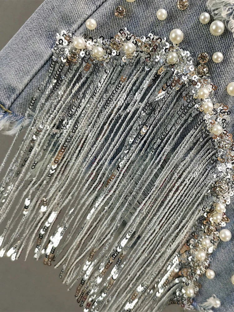 Tassel Beading Shorts