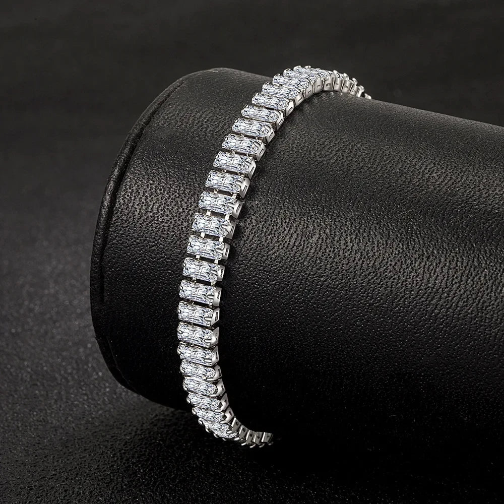 925 Sterling Silver fine Crystal Bracelet