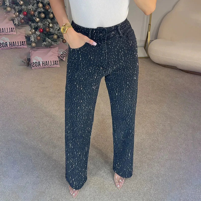Rhinestone Diamond Denim