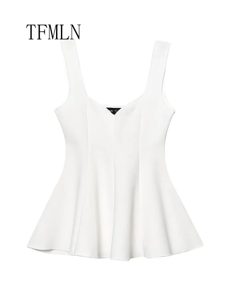 Solid Skirt Hem Top