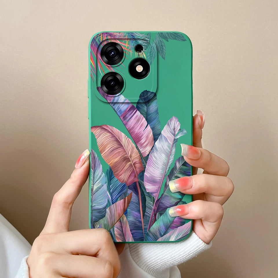 Case For Tecno Spark 10 Pro Pink Cloud Butterfly Liquid Shockproof Fashion Silicone Phone Cover For tecno spark 10 pro Funda