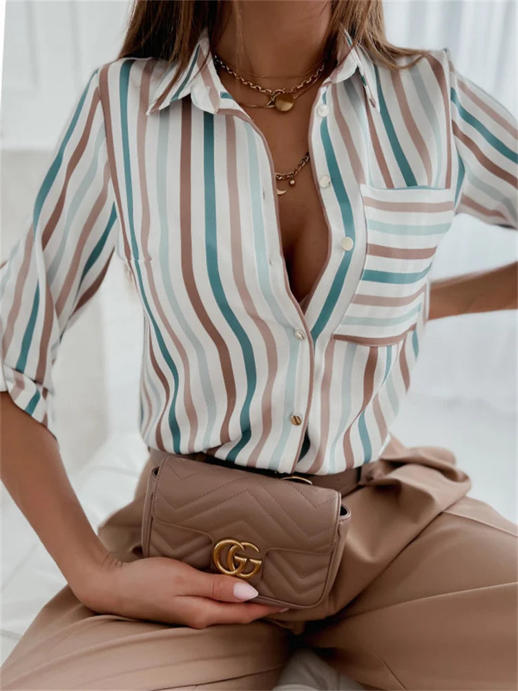 Temperament Stripe Shirt