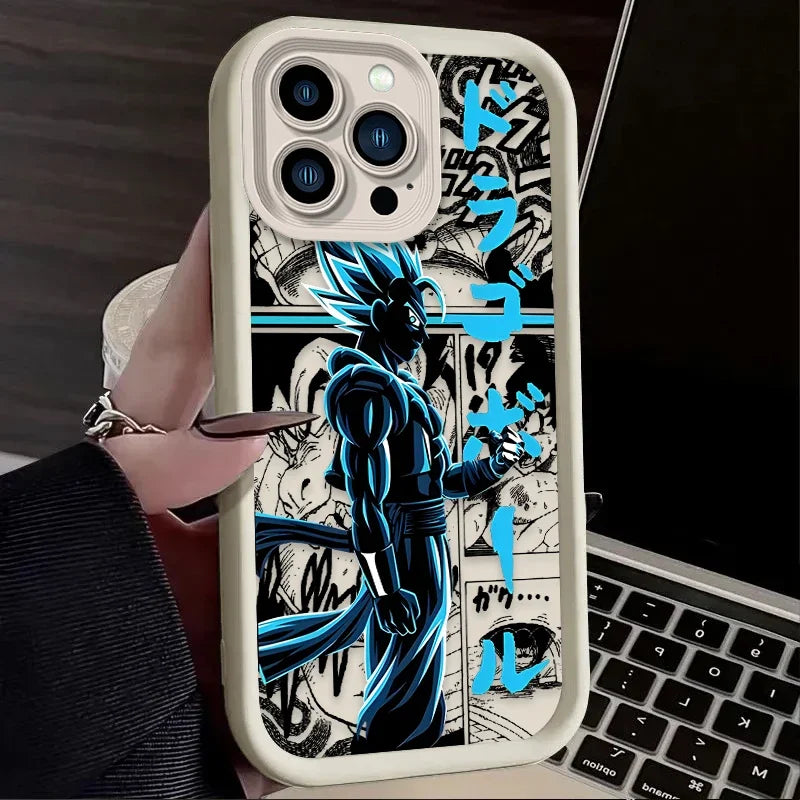 Cool Man Anime DBZ Phone Case for iPhone 12 13 14 15 Pro Max 2020 Shockproof Soft Matte Silicone Cover