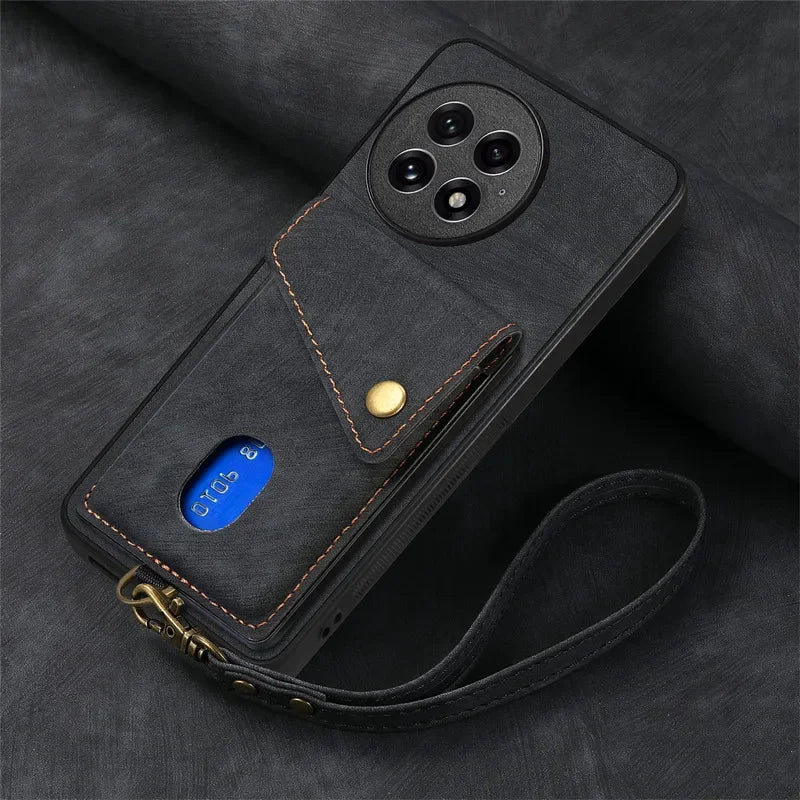 Cover For Oneplus 13R Leather Flip Wallet Card Slot Stand Holder Case For OnePlus 13R 13 12 11 1+ Ace 5 Pro Shockproof Bumper