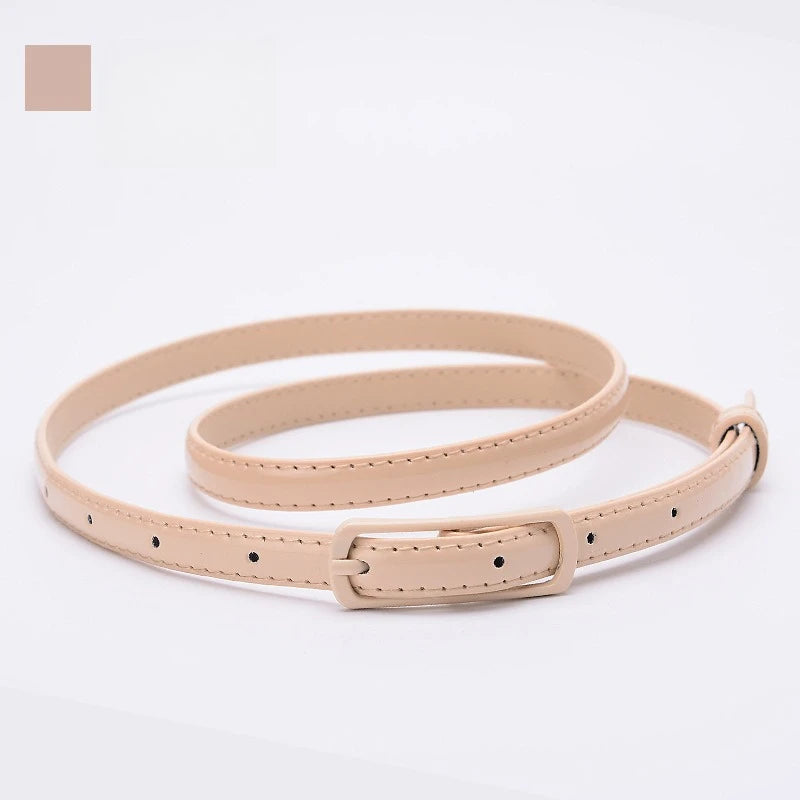 Candy Color Leather Belt