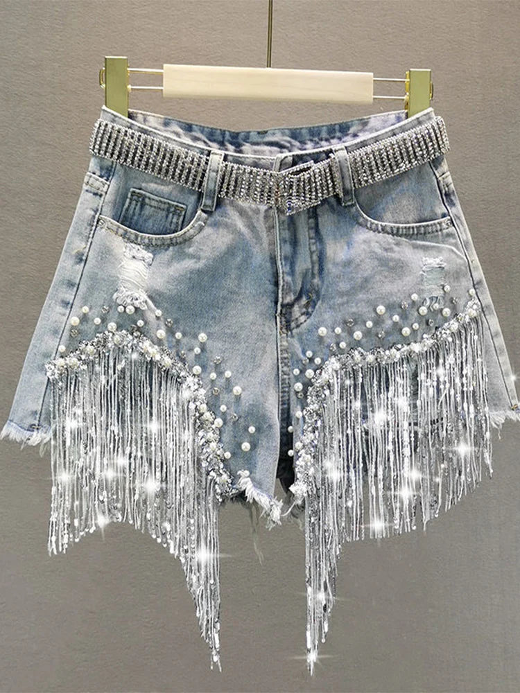 Tassel Beading Shorts