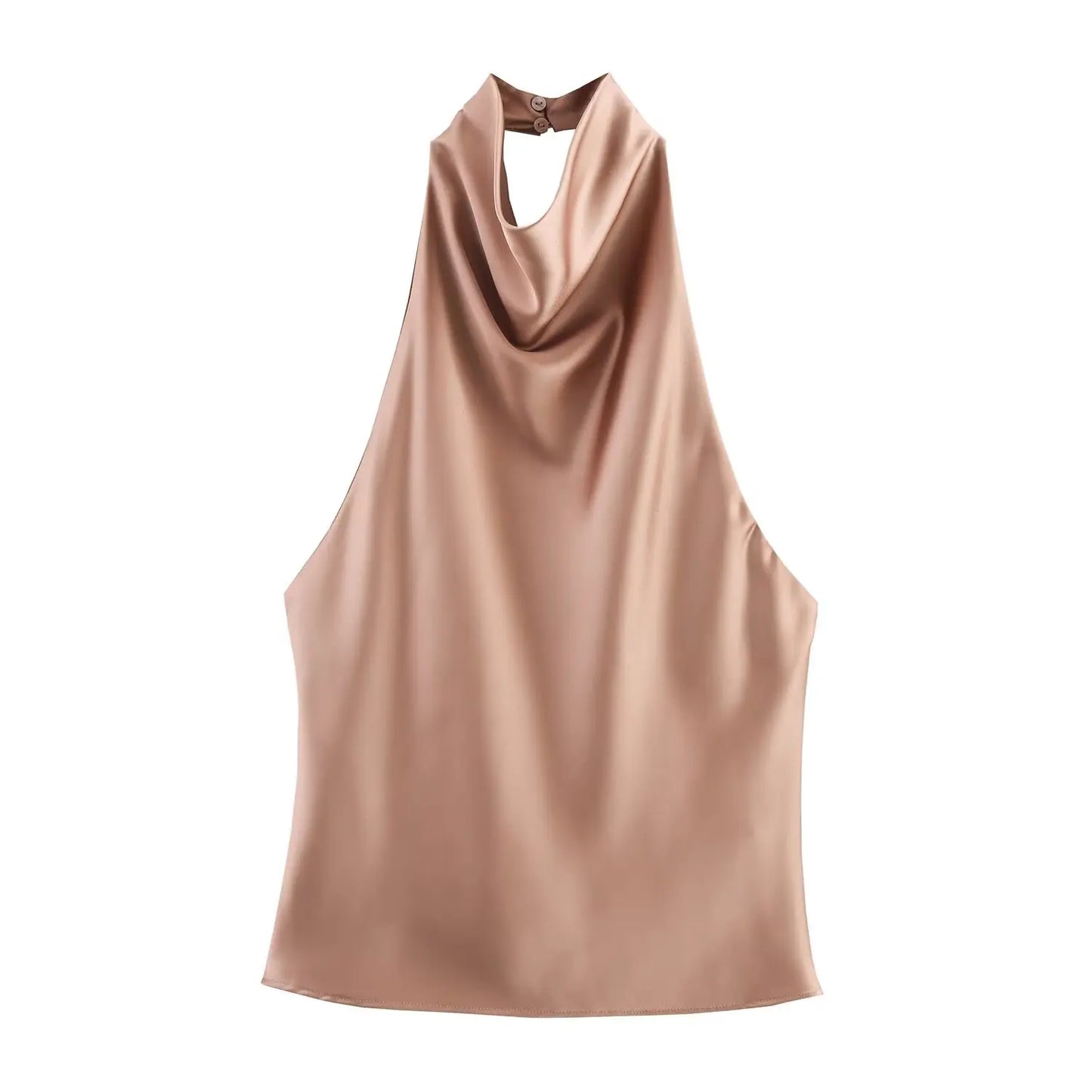 Backless Button Top