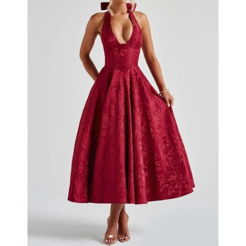 Halter Pleated Dress