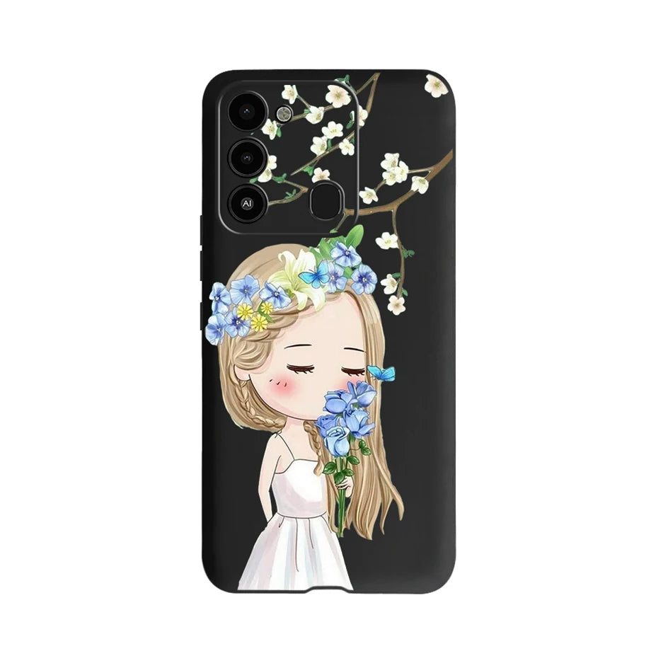 For Tecno Spark 8 Case Soft Silicone Back Case for Tecno Spark 8C Spark8 KG6 Fundas Case Phone Cover Spark 8T Coque