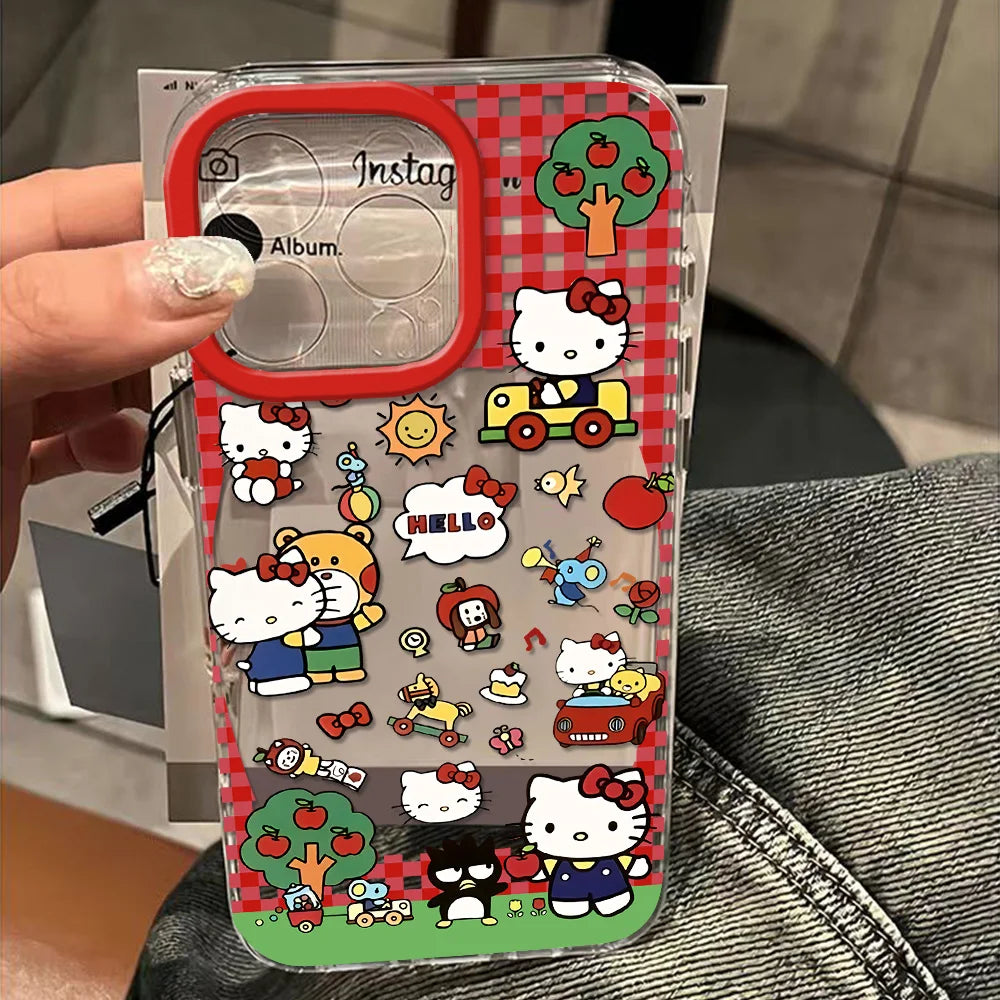 Cute Hellos kittys 3D Bow With Lanyard Phone Case For iPhone 16 16e 15 14 13 12 11 Mini Pro Max Plus Soft Back Cover