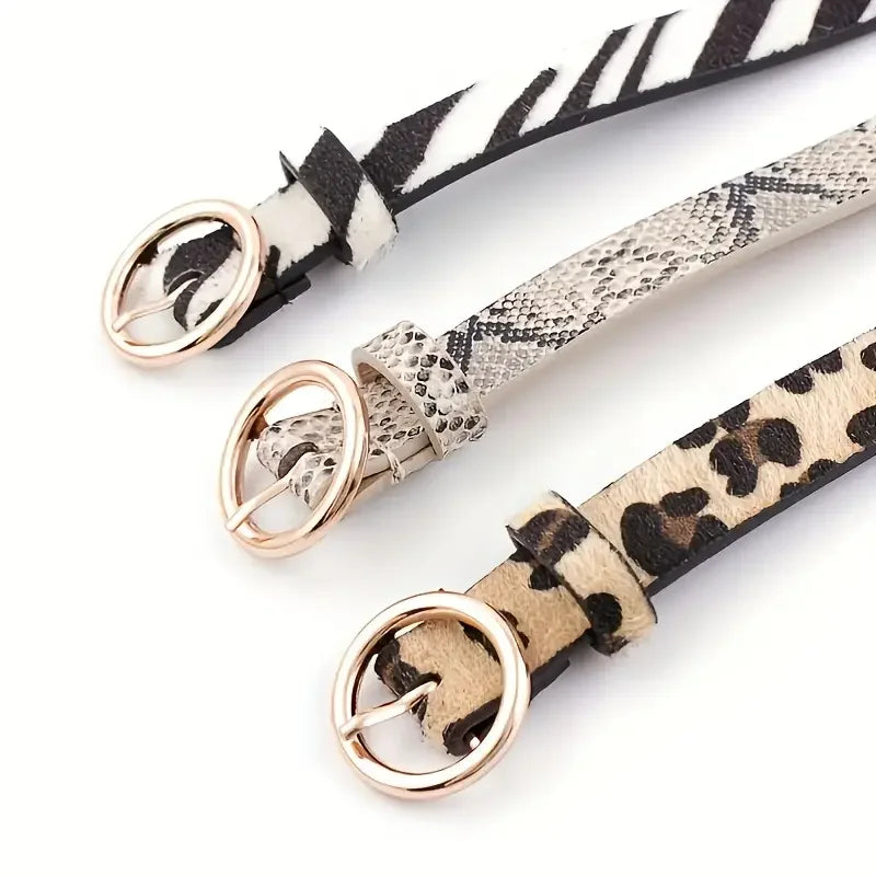 Leopard and Snake Print Belt