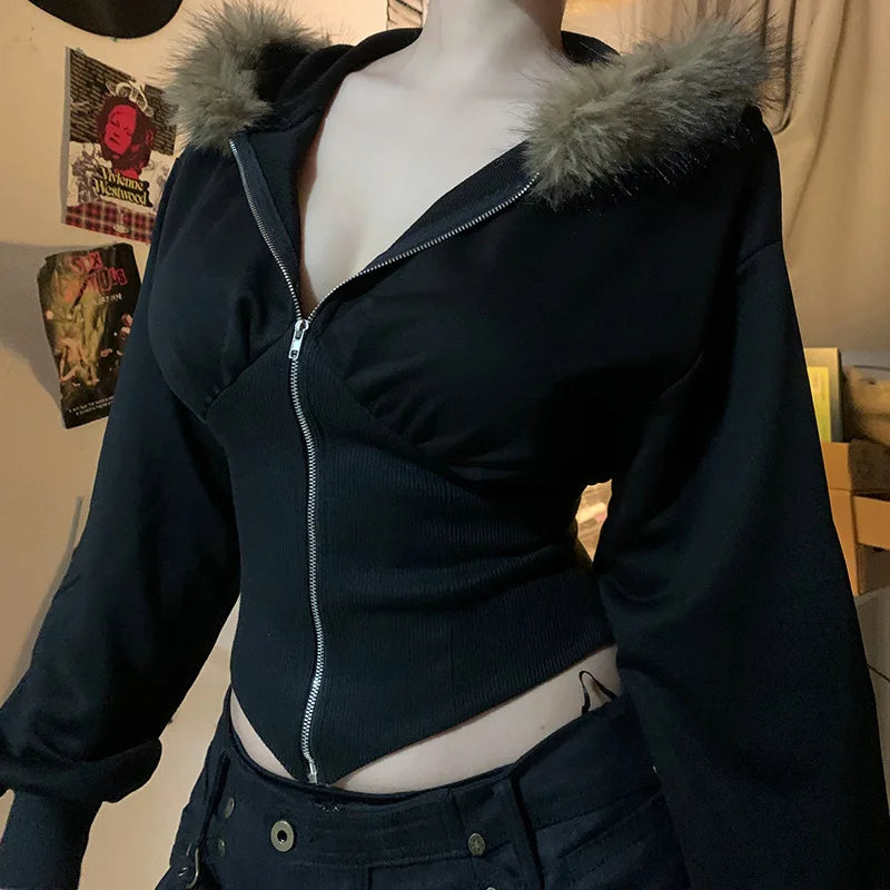 Goth Faux Hoodie